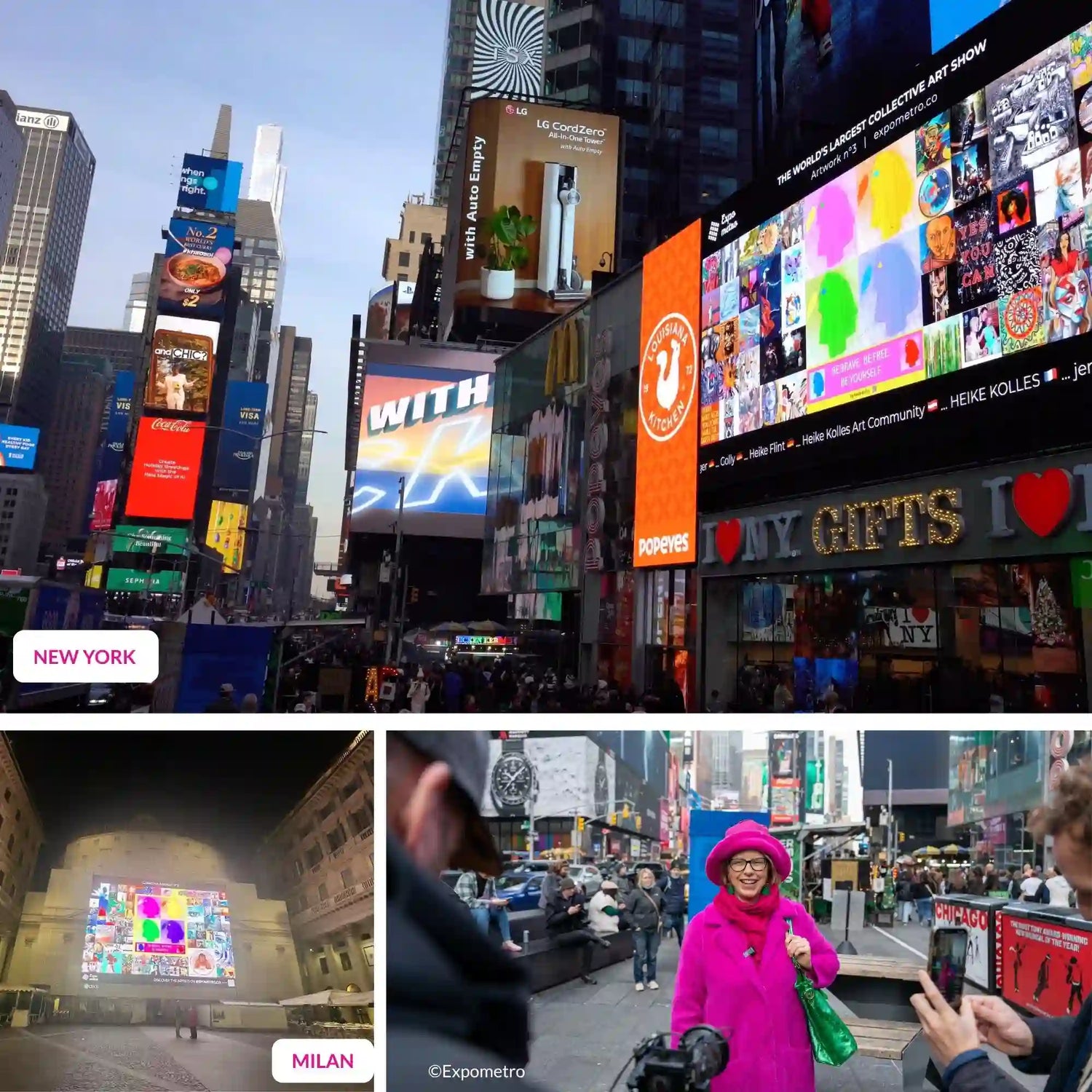 POCKET ART™ – ART2GO | The PARADISE BIRDS | ICONIC - New York Times Square &amp; Milan