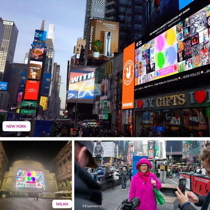 POCKET ART™ – ART2GO | The PARADISE BIRDS | ICONIC - New York Times Square &amp; Milan