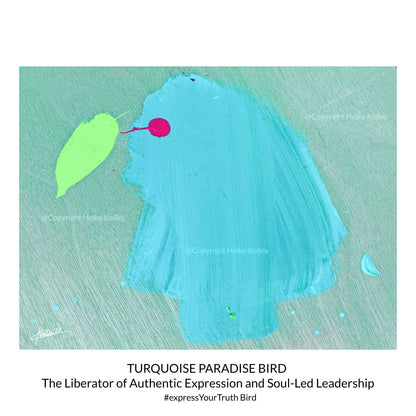 ACRYLIC ART DESIGN | TURQUOISE PARADISE BIRD