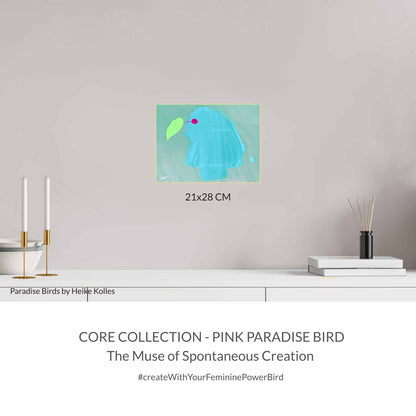 ACRYLIC ART DESIGN | TURQUOISE PARADISE BIRD