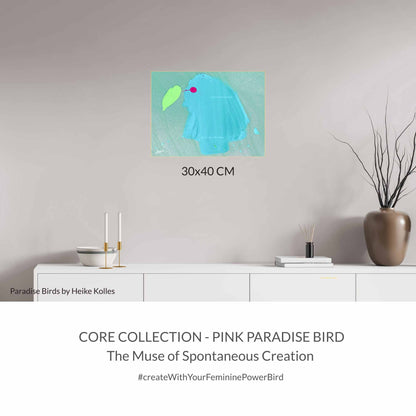 ACRYLIC ART DESIGN | TURQUOISE PARADISE BIRD