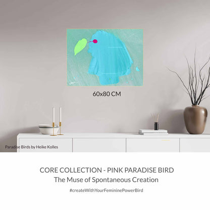 ACRYLIC ART DESIGN | TURQUOISE PARADISE BIRD