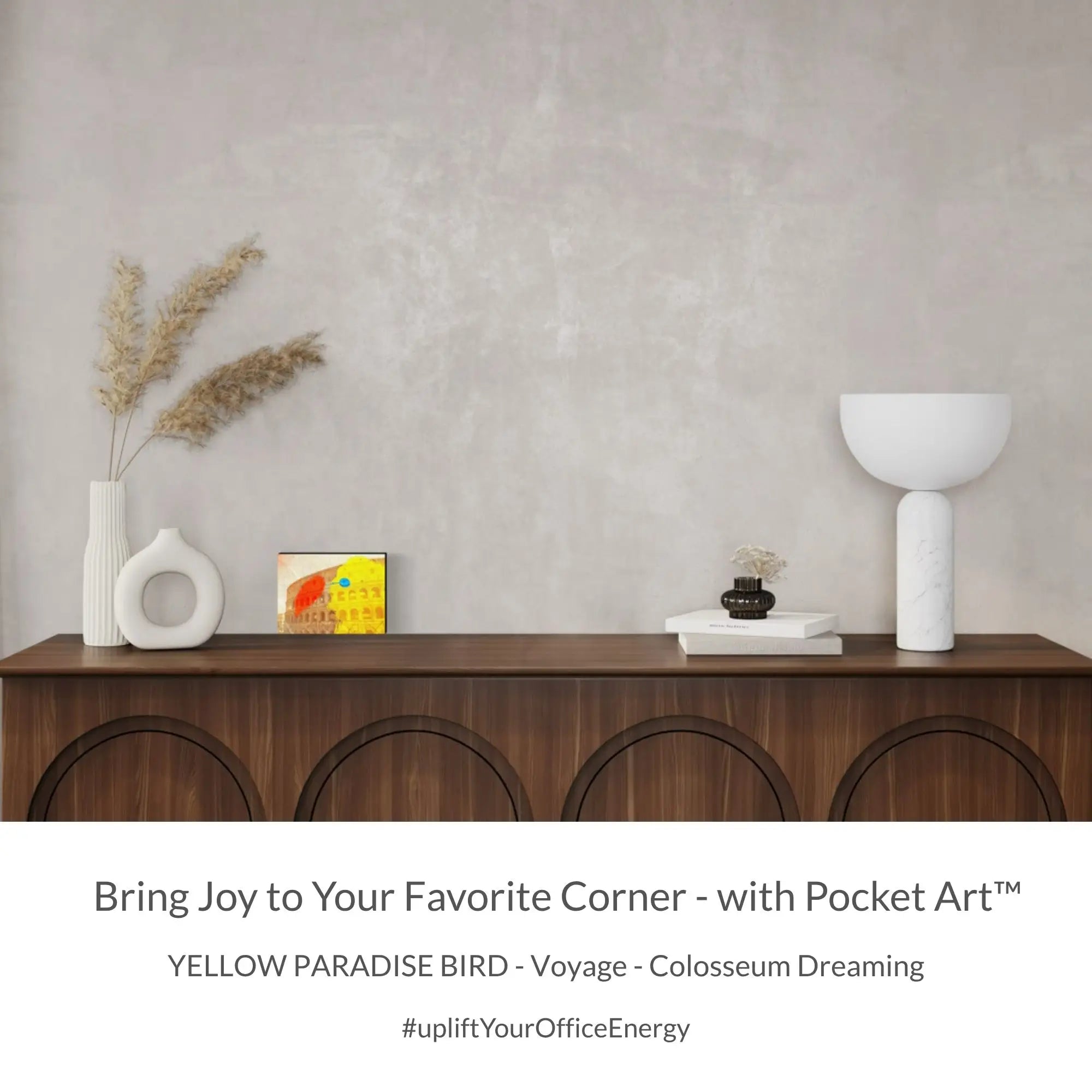 POCKET ART™ – ART2GO | YELLOW PARADISE BIRD - VOYAGE - Colosseum Dreaming