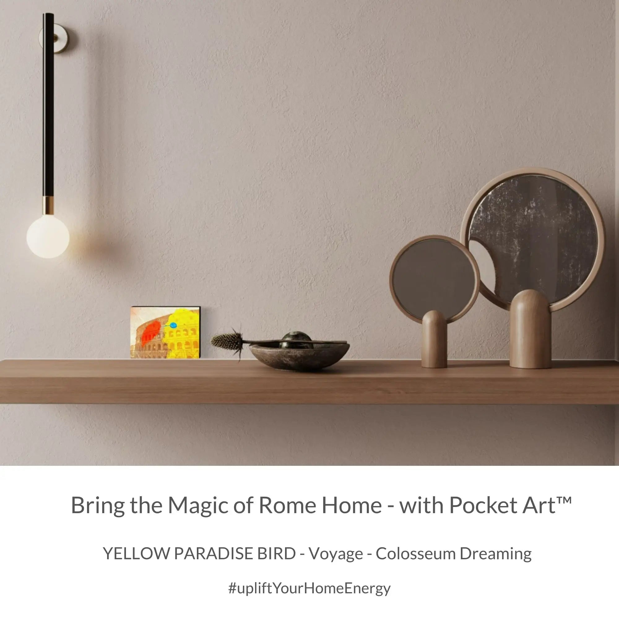 POCKET ART™ – ART2GO | YELLOW PARADISE BIRD - VOYAGE - Colosseum Dreaming