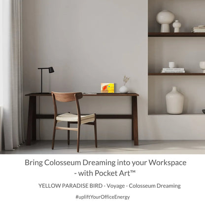 POCKET ART™ – ART2GO | YELLOW PARADISE BIRD - VOYAGE - Colosseum Dreaming