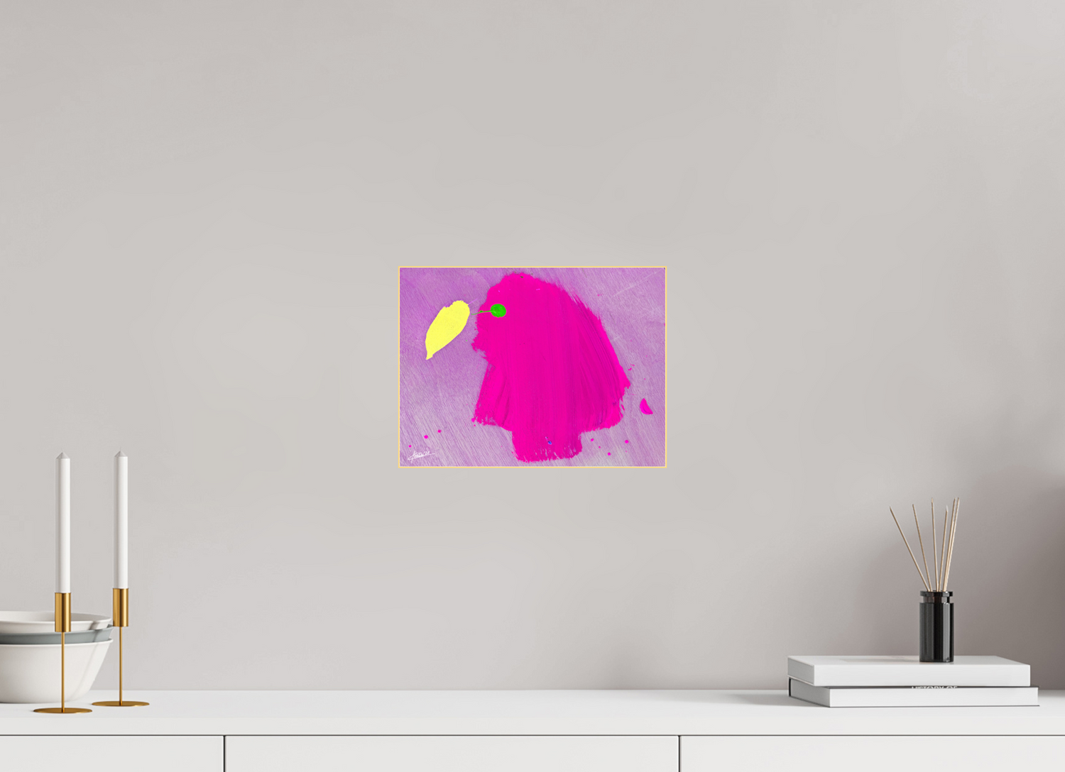 28 x 21 cm, SLIM LINE FRAME ACRYLIC ART DESIGN | PINK PARADISE BIRD