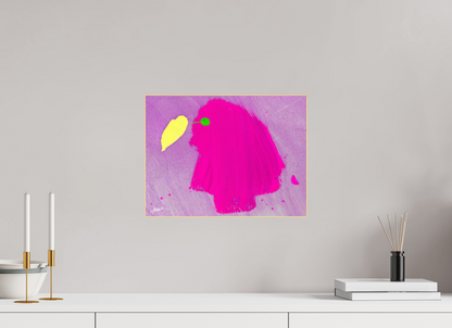 40 x 30 cm, SLIM LINE FRAME ACRYLIC ART DESIGN | PINK PARADISE BIRD