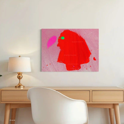 RED PARADISE BIRD – Vibrant Gallery Fine Art Photo Print under Acrylic Glass